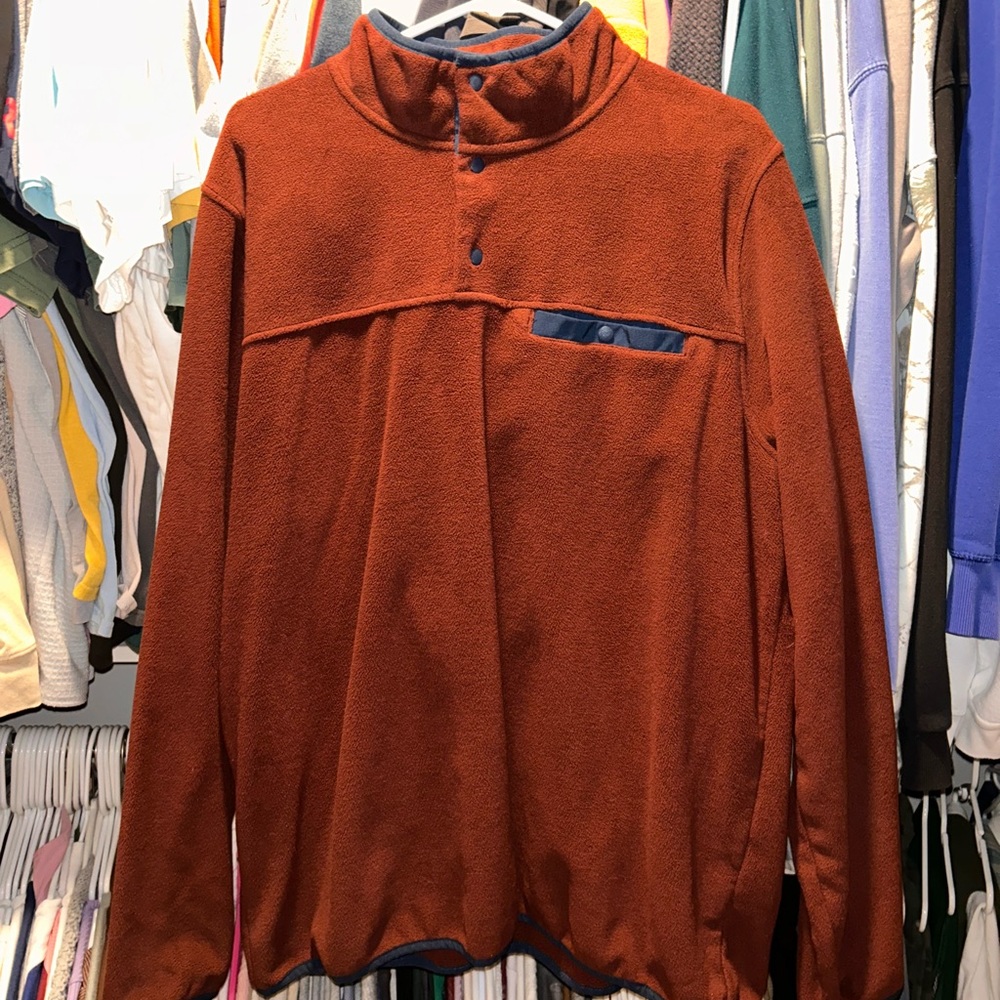 Men’s Primark Red Orange Fleece Pullover